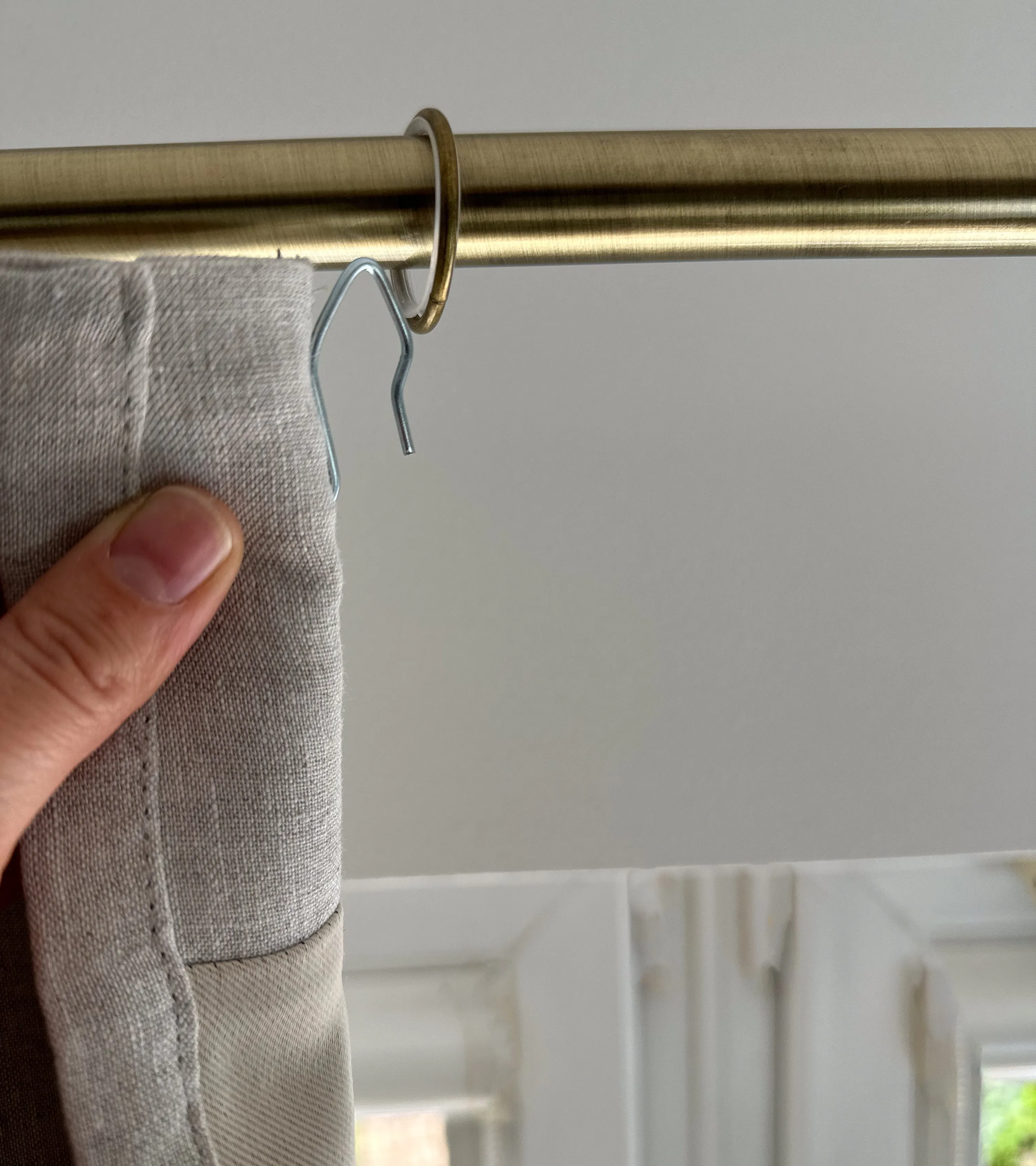 Triple Pinch Pleat Linen Curtain Panel - Tailored and Classic Look Drape