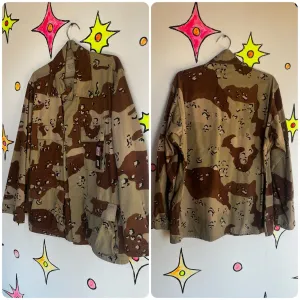 Vintage 90s Y2K | Camo Camouflage Streetstyle Grunge Jacket | Size Medium