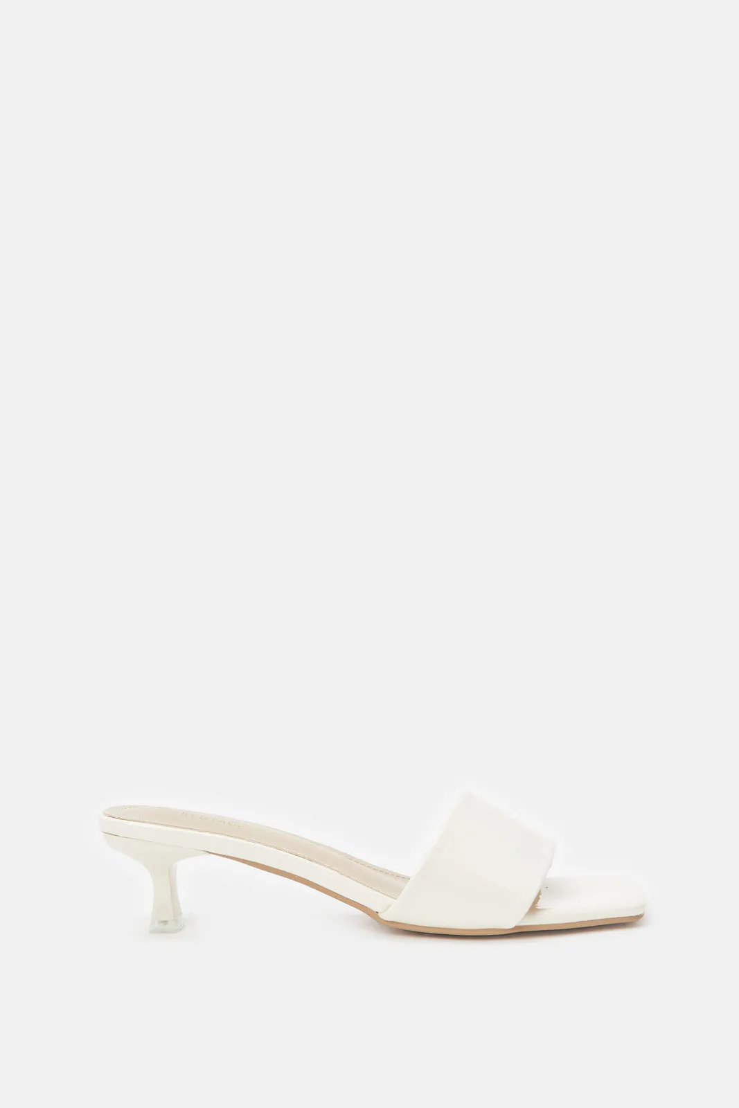 Women Ivory Patent Mule