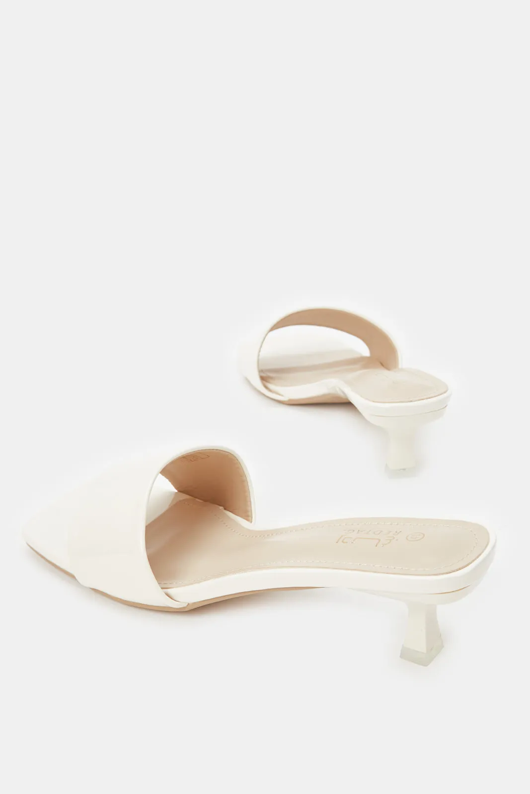 Women Ivory Patent Mule