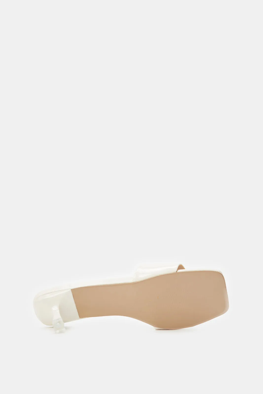 Women Ivory Patent Mule