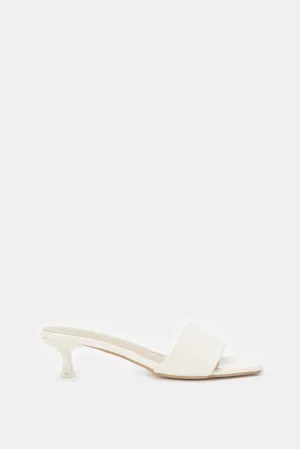 Women Ivory Patent Mule