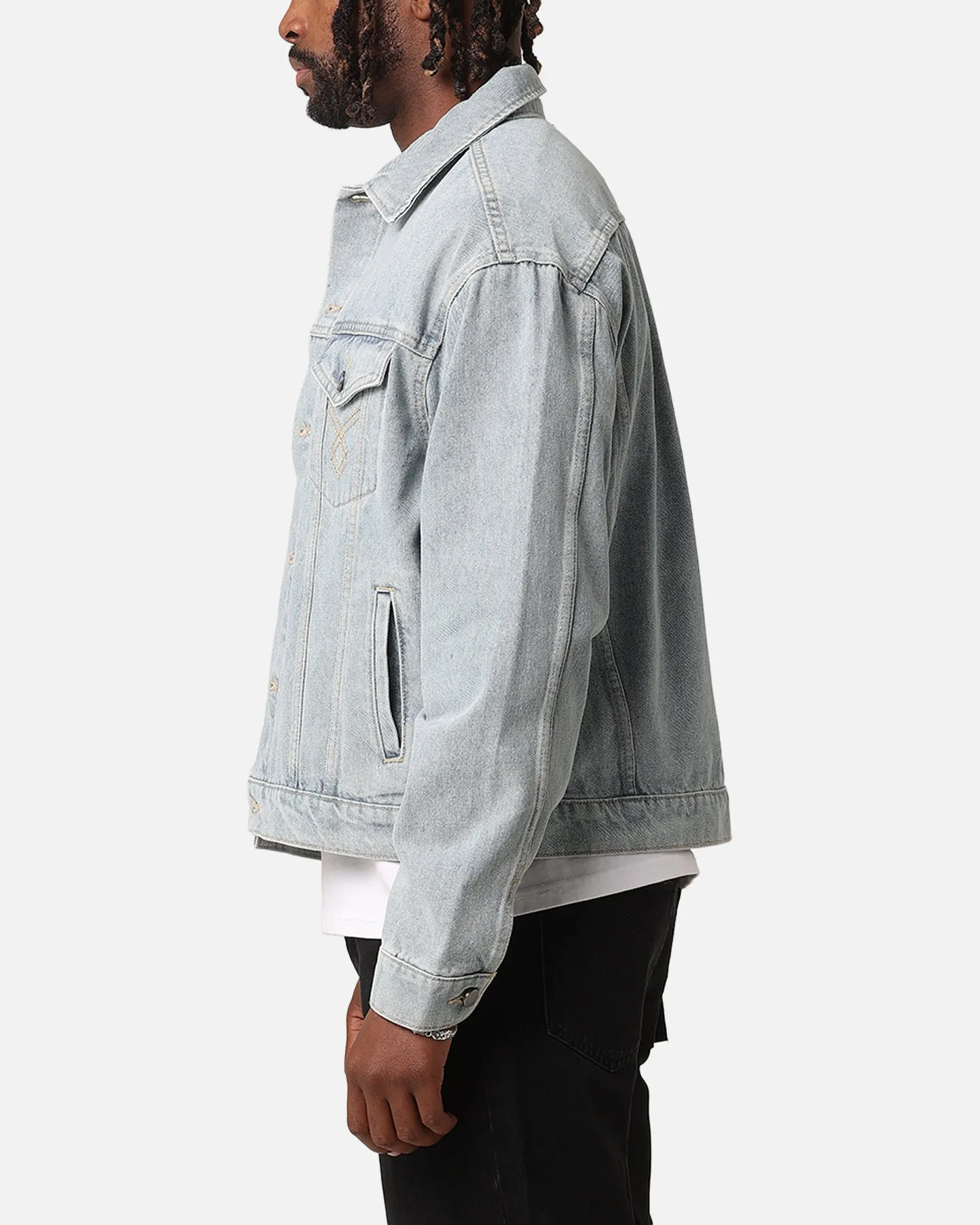 XXIII Classic Trucker Denim Jacket Superwash Blue