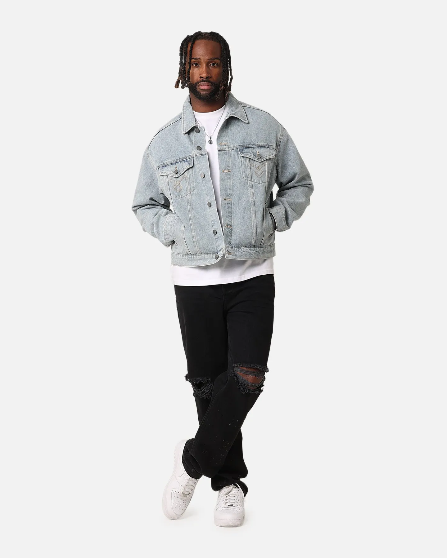 XXIII Classic Trucker Denim Jacket Superwash Blue