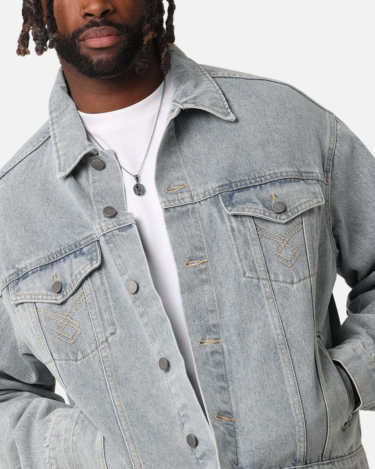 XXIII Classic Trucker Denim Jacket Superwash Blue