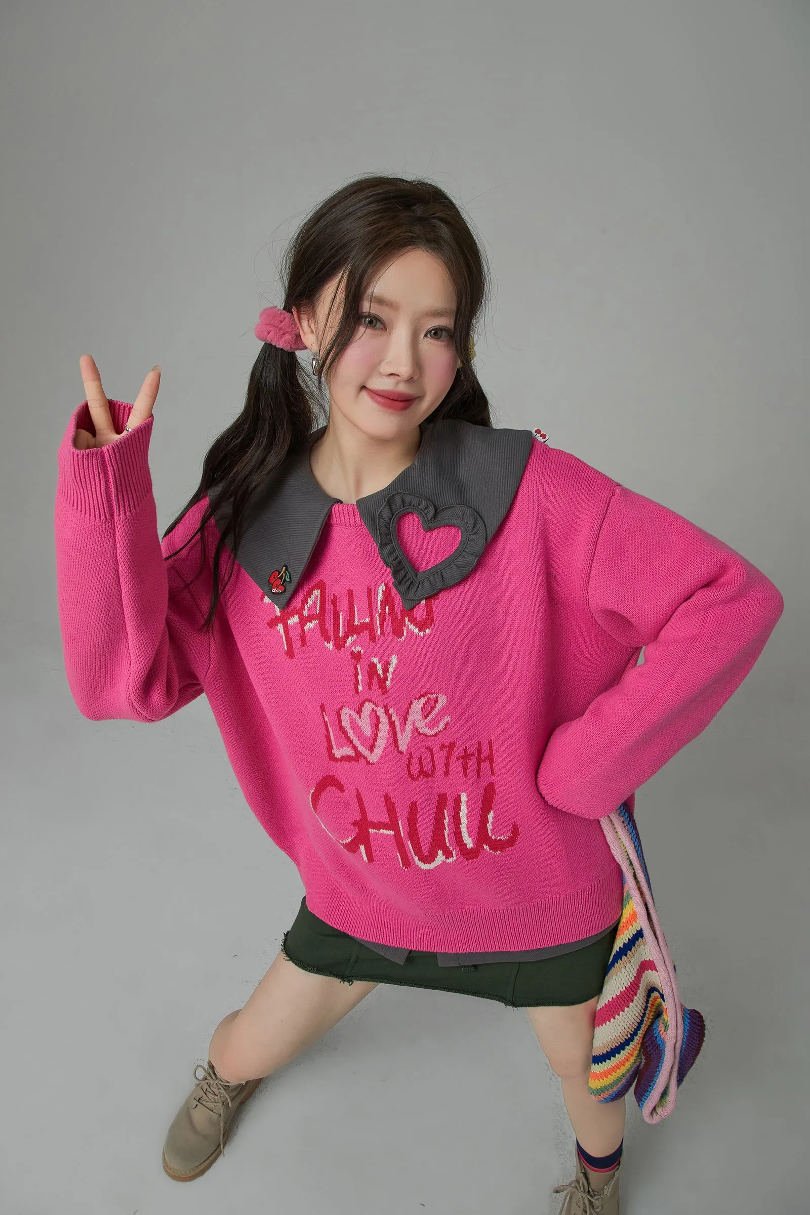 You And I Loose Fit Long Sleeve Knit Sweater